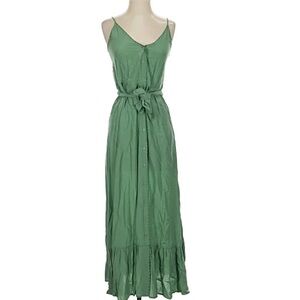 & Other Stories Paris Anthropologie Green Midi Dress | Size 6